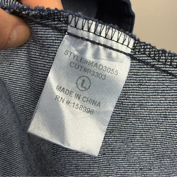 Aaron & Amber Babydoll Ribbon Tie Denim Mini Dress - Picture 7 of 7